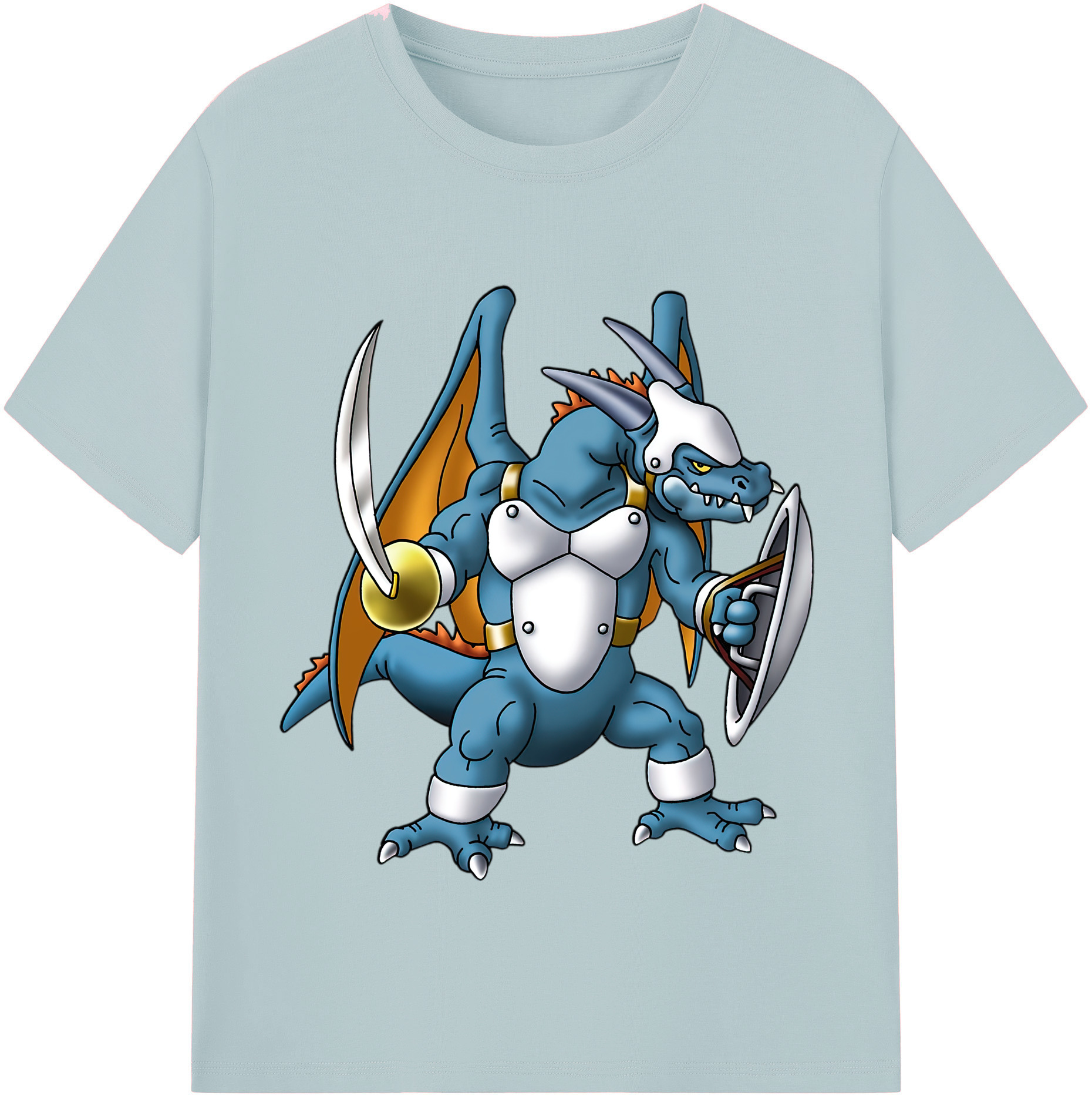 （画像用） ドラゴンクエスト Doragon Kuesuto Dragon Quest 綿100％半袖Tシャツ（フロントプリント）